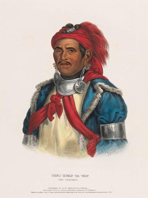 History of the Indian Tribes of North America: Tens-Kwau-Ta-Waw. The Prophet.