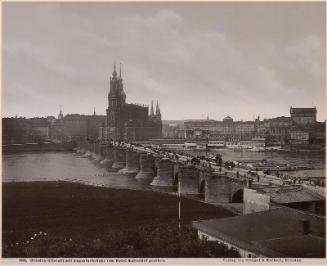Dresden, altstadt mit Augustusbrucke vom Hotel Kaiserhof