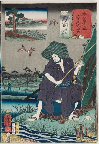 Takamiya: Kamiya Iemon, from the series Sixty-nine Stations of the Kisokaidô Road (Kisokaidô rokujûkyû tsugi no uchi)