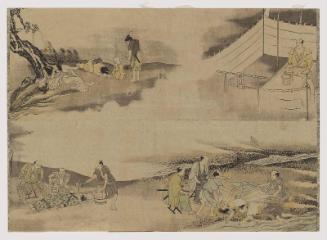 Death Scenes; reproductions from Scroll 2 of the handscroll painting Seven Misfortunes and Seven Good Fortunes by Maruyama Ôkyo