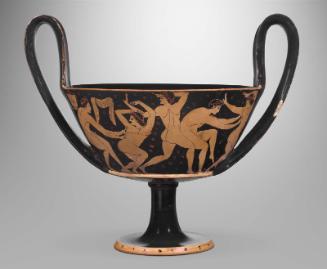 High-handled drinking cup (kantharos) with erotic scenes