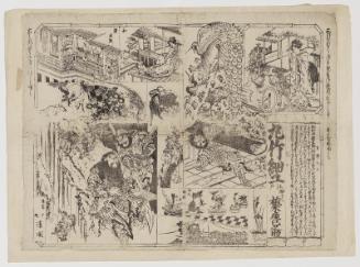 Bamboo Work by the Edo Craftsman Negiya Minosuke (Marutake saiku, Edo saikunin Negiya Minosuke), on Display from the Third Month in the Precincts of the Kannon Temple in Asakusa
