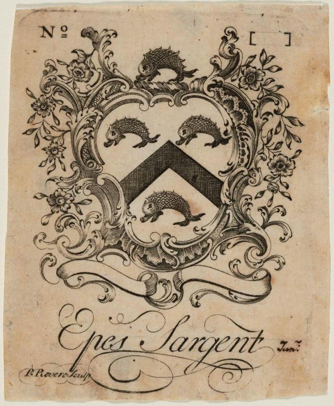 Bookplate of Epes Sargent
