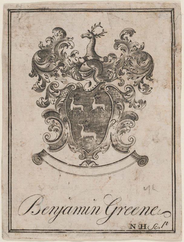 Bookplate of Benjamin Greene