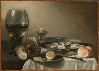 Still Life with Wine Goblet and Oysters