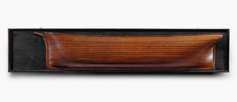 Half hull construction model of the "Washington Irving"