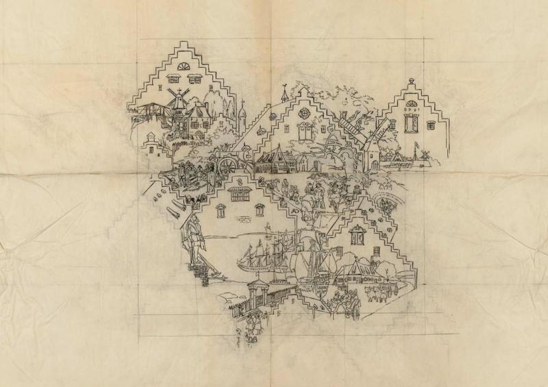 Drawing relating to the "Early American" series of designs