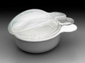 With plastic and glass lids
