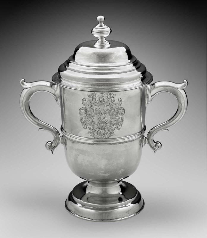 Two-handled covered cup