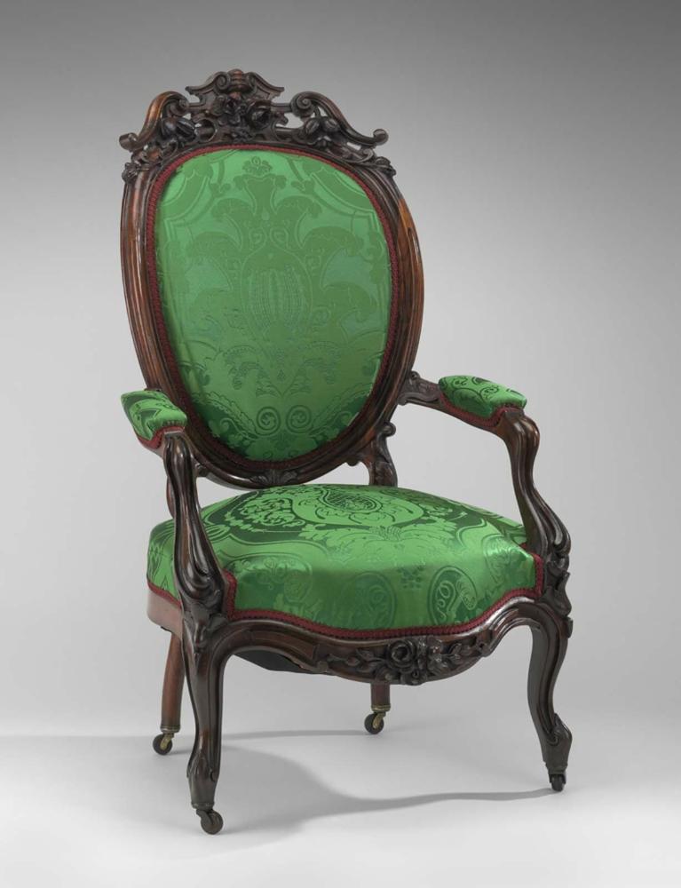 Armchair, lady's (from a Rococo revival parlor set )