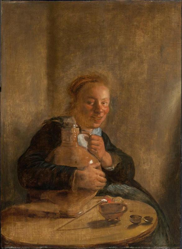 Woman Holding a Jug