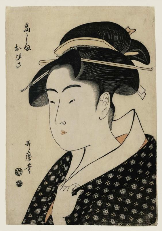 Takashima Ohisa, from an untitled series of famous beauties of Edo