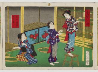 Silkworms' Fourth Rest (Kaiko yondome yasumi no zu), No. 5 from the series Sericulture in Pictures (Kaiko no zu)