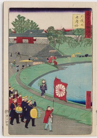 Benkei Moat outside Sakurada (Soto Sakurada Benkeibori), from the series Famous Places in Tokyo (Tôkyô meisho zue)