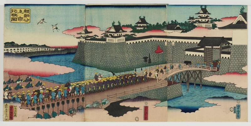 Lord Yoritomo's Entourage Arriving in Kyoto (Yoritomo kô jôkyô gyôsô no zu)