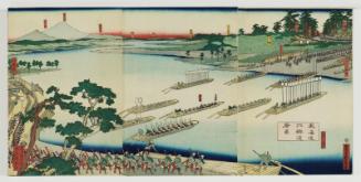 Scenery of Rokugô Ferry on the Tôkaidô (Tôkaidô Rokugô no watari fûkei)