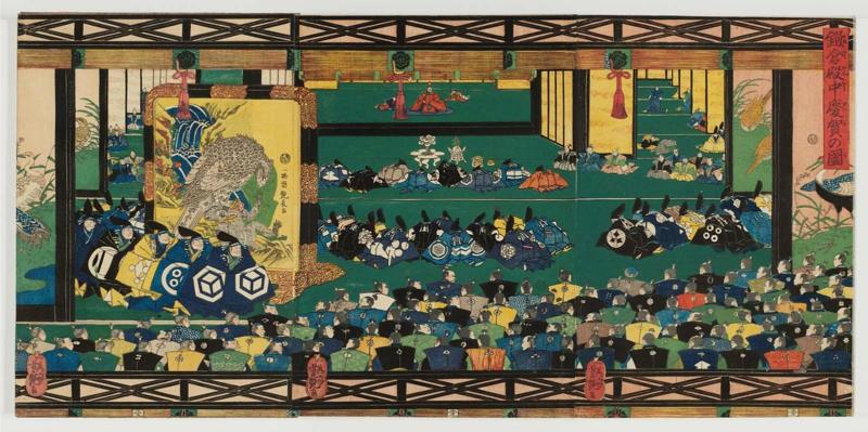 Offering Congratulations at the Kamakura Palace (Kamakura denchû keiga no zu)