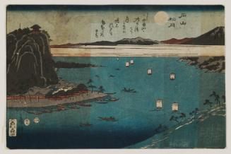 Autumn Moon at Ishiyama Temple (Ishiyama shûgetsu), from an untitled series of Eight Views of Ômi (Ômi hakkei)