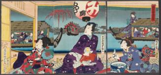 Portrait of Genji Enjoying the Evening Cool (Genji sugata suzumi no zu)