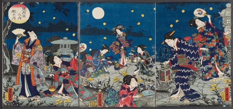 Autumn Moon (Aki no tsuki), from the series Snow, Moon, and Flowers (Setsugekka no uchi)