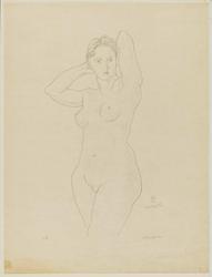 Nude woman standing