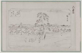View from the Sumida RIver Embankment (Sumidagawa zutsumi no kei), from the series Eight Views of Snow Scenes in the Eastern Capital (Tôto yukimi hakkei)