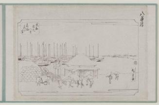 Snowy Night at Takanawa (Takanawa yoru no yuki), from the series Eight Views of Snow Scenes in the Eastern Capital (Tôto yukimi hakkei)