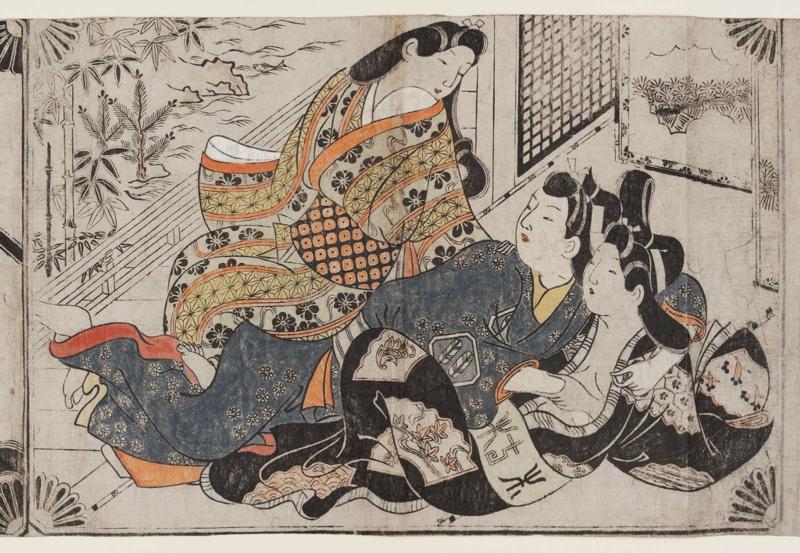 Young Man with Two Women, from an untitled erotic series