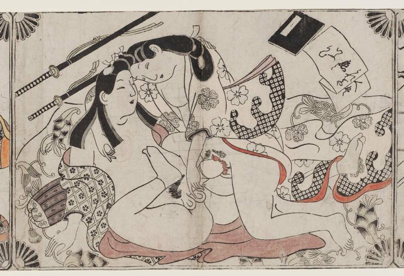 Courtesan and Young Samurai, from an untitled erotic series