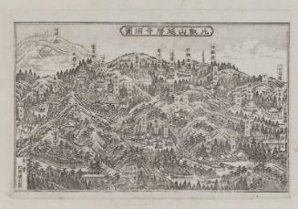 Detailed Map of Enryaku-ji Temple on Mount HIei (Hieizan Enryaku-ji saizu)