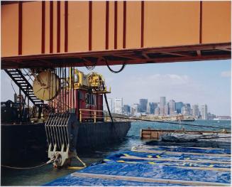 Lay Barge with Ted Williams Tunnel, from "Portfolio I: The Big Dig"