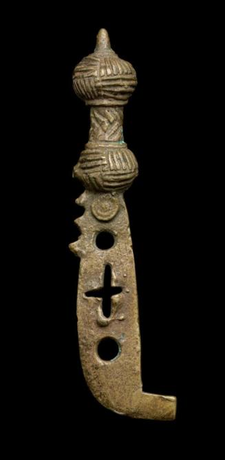 Gold Weight in the form of a Small Sword with Cutouts in Blade