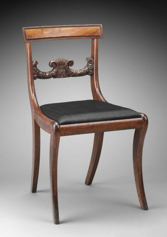 One of ten side chairs