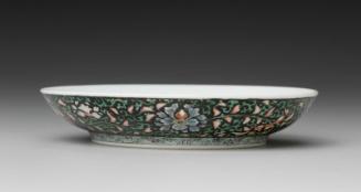 Dish with floral design