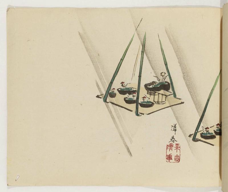 Wares of a Vendor of Potted Plants: Miniature Tray Landscapes