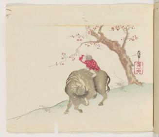 Boy on Ox Picking Plum Blossoms