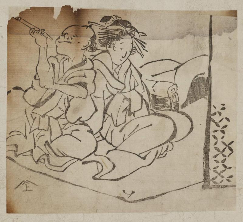 Courtesan and Client with Pipe