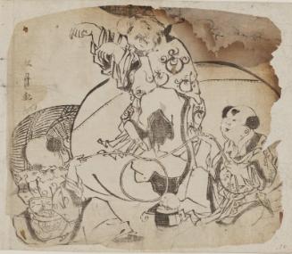Daikoku, Mouse, and Chinese Children Playing Catch-the-fox
