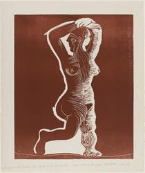 Large Female Nude, working proof (5th state)