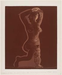 Large Female Nude, working proof (5th state)