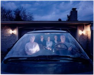 Self-portrait with family in SUV, Michigan