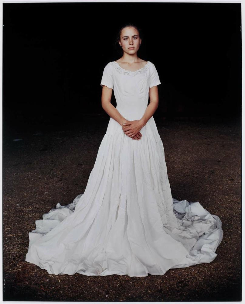 Mattie in Her Grandmother's Wedding Dress, Laverty Ranch, Custer County, Idaho, May