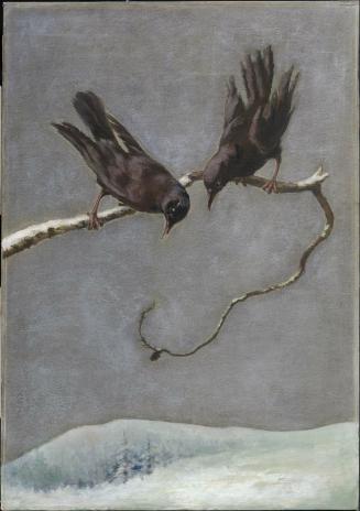Birds Perched on Winter Branches: a pair
