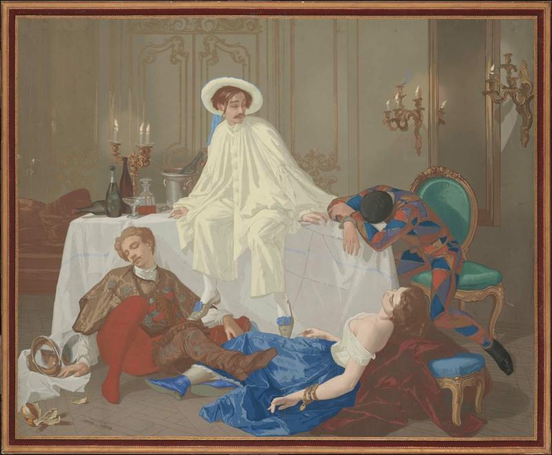 Wallpaper panel ("Le Souper de Pierrot")