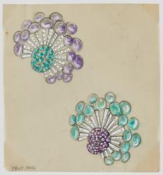 Design for two brooches for Seaman Schepps