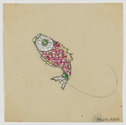 Fish earring design for Seaman Schepps