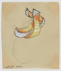 Jewelry design for Seaman Schepps of earring with 3 scrolling bands