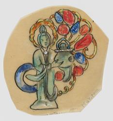 Jewelry design for Seaman Schepps of buddha brooch