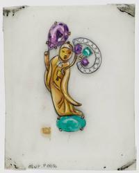 Jewelry design for Seaman Schepps of gold beauty brooch