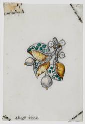 Jewelry design for Seaman Schepps of three leaves earring